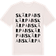 Vintage White t-shirt med Skärpan ordlek t-shirt
