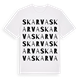 White t-shirt med Skarva ordlek t-shirt