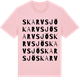 Pink Cotton t-shirt med Skarvsjö ordlek t-shirt