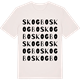 Vintage White t-shirt med Skogbo ordlek t-shirt