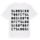 White t-shirt med Skogsbrotorpet ordlek t-shirt