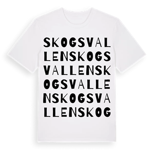 Skogsvallen ordlek t-shirt – ekologisk bomull t-shirt från Pinshirt
