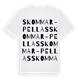 White t-shirt med Skommar-Pellas ordlek t-shirt