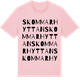 Pink Cotton t-shirt med Skommarhyttan ordlek t-shirt