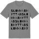 Mid Heather Gray t-shirt med Skommarhyttan ordlek t-shirt