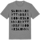 Mid Heather Gray t-shirt med Skommarhyttans fäbodar ordlek t-shirt
