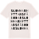 Vintage White t-shirt med Skommarhyttans fäbodar ordlek t-shirt