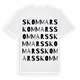 White t-shirt med Skommars ordlek t-shirt
