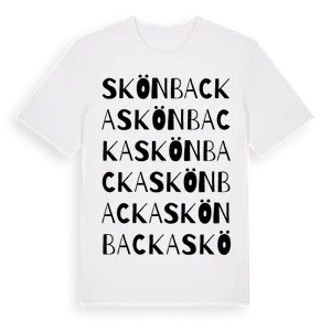 Skönbacka ordlek t-shirt – ekologisk bomull t-shirt från Pinshirt