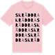 Pink Cotton t-shirt med Skräddra ordlek t-shirt