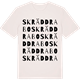 Vintage White t-shirt med Skräddrabo ordlek t-shirt