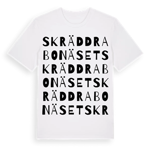 Skräddrabonäset ordlek t-shirt – ekologisk bomull t-shirt från Pinshirt