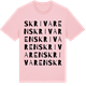 Pink Cotton t-shirt med Skrivaren ordlek t-shirt