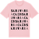 Pink Cotton t-shirt med Skruvarbacken ordlek t-shirt