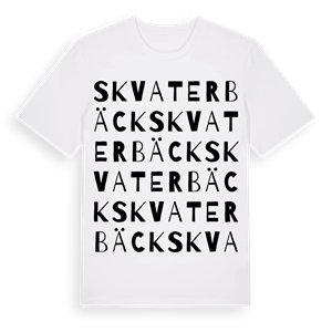 Skvaterbäck ordlek t-shirt – ekologisk bomull t-shirt från Pinshirt