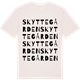 Vintage White t-shirt med Skyttegården ordlek t-shirt
