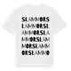 White t-shirt med Slammor ordlek t-shirt