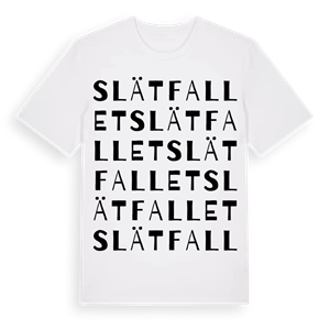 Slätfallet ordlek t-shirt – ekologisk bomull t-shirt från Pinshirt