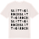 Vintage White t-shirt med Slåttagården ordlek t-shirt