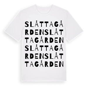 Slåttagården ordlek t-shirt – ekologisk bomull t-shirt från Pinshirt