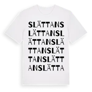 Slättan ordlek t-shirt – ekologisk bomull t-shirt från Pinshirt