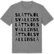 Mid Heather Gray t-shirt med Slåttkölsvallen ordlek t-shirt