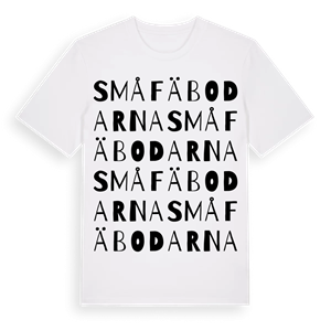 Småfäbodarna ordlek t-shirt – ekologisk bomull t-shirt från Pinshirt