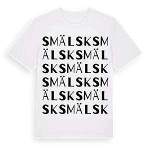Smälsk ordlek t-shirt – ekologisk bomull t-shirt från Pinshirt