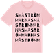 Pink Cotton t-shirt med Småströmmarna ordlek t-shirt