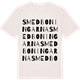 Vintage White t-shirt med Smedboningarna ordlek t-shirt