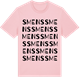 Pink Cotton t-shirt med Smens ordlek t-shirt