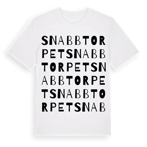 Snabbtorpet ordlek t-shirt – ekologisk bomull t-shirt från Pinshirt