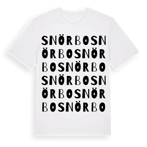Snörbo ordlek t-shirt – ekologisk bomull t-shirt från Pinshirt