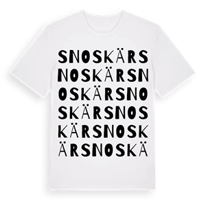 Snoskär ordlek t-shirt – ekologisk bomull t-shirt från Pinshirt