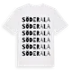 White t-shirt med Söderala ordlek t-shirt