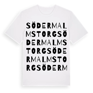 Södermalmstorg ordlek t-shirt – ekologisk bomull t-shirt från Pinshirt