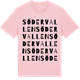 Pink Cotton t-shirt med Södervallen ordlek t-shirt