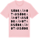 Pink Cotton t-shirt med Södra Åmotan ordlek t-shirt