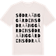 Vintage White t-shirt med Södra Änggården ordlek t-shirt