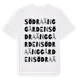 White t-shirt med Södra Änggården ordlek t-shirt