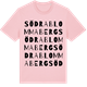 Pink Cotton t-shirt med Södra Blommaberg ordlek t-shirt