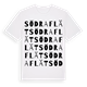 White t-shirt med Södra Flät ordlek t-shirt