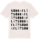 Vintage White t-shirt med Södra Flät ordlek t-shirt