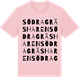 Pink Cotton t-shirt med Södra Gräsharen ordlek t-shirt
