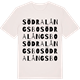 Vintage White t-shirt med Södra Långsbo ordlek t-shirt