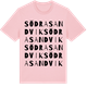 Pink Cotton t-shirt med Södra Sandvik ordlek t-shirt