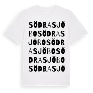 Södra Sjöbo ordlek t-shirt – ekologisk bomull t-shirt från Pinshirt