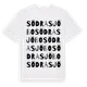 White t-shirt med Södra Sjöbo ordlek t-shirt