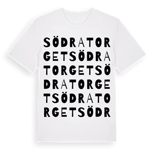 Södra Torget ordlek t-shirt – ekologisk bomull t-shirt från Pinshirt