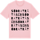 Pink Cotton t-shirt med Södra Trätåsen ordlek t-shirt